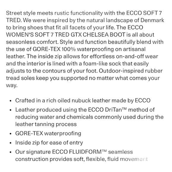 Ecco 10-10.5 Women’s Soft 7 Tred GTX Chelsea Boot Brown/ Black - Picture 13 of 13